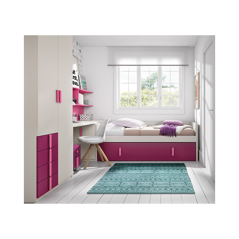 Habitación modular con cama y escritorio - Muebles ROS